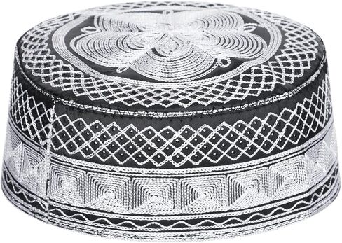 SIQITECHNO Men Muslim Prayer Kufi Hat Embroidered Kofia Topi Islam Kufi Hat Arab Hajj Mosque Prayer Headwear Ramadan Eid in Saudi Arabia
