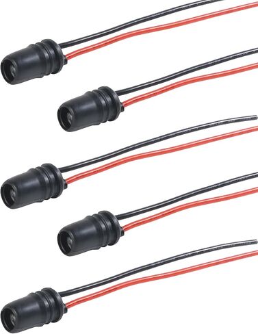 5PCS 194 Bulb Socket,Car Accessories T10 Extension Harness Plug Connector,Automotive Bulb Socket Base,Compatible with Bulbs Models 158,161,168,175,194,2823,2825,2827,904,906 (Plum Blossom Base) in Kuwait