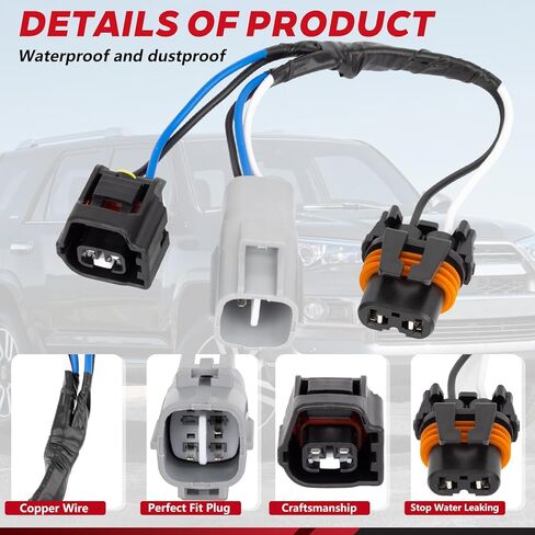 Headlight Conversion Wiring Adapter Harness for Toyota 4Runner 2021 2022 2023 2024 Replace OE 810020 Headlamp Converters Wire Harness 2PCS in Kuwait