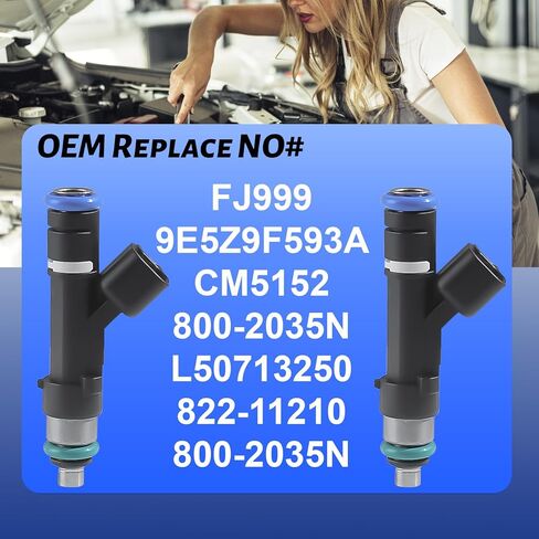 حاقن الوقود FJ999 مناسب لـ 2009-2019 Ford Escape 2.5L، لـ 2010-2012 و2018-2020 Fusion 2.5L، لـ 2014-2021 Ford Transit Connect 2.5L Gas، لـ 2011-2012 Lincoln MKZ 2.5L Hybrid Replace# 0280158162 in Kuwait