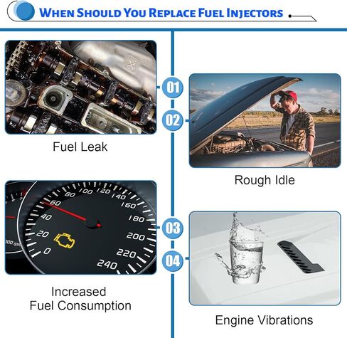 حاقن الوقود FJ999 مناسب لـ 2009-2019 Ford Escape 2.5L، لـ 2010-2012 و2018-2020 Fusion 2.5L، لـ 2014-2021 Ford Transit Connect 2.5L Gas، لـ 2011-2012 Lincoln MKZ 2.5L Hybrid Replace# 0280158162 in Kuwait