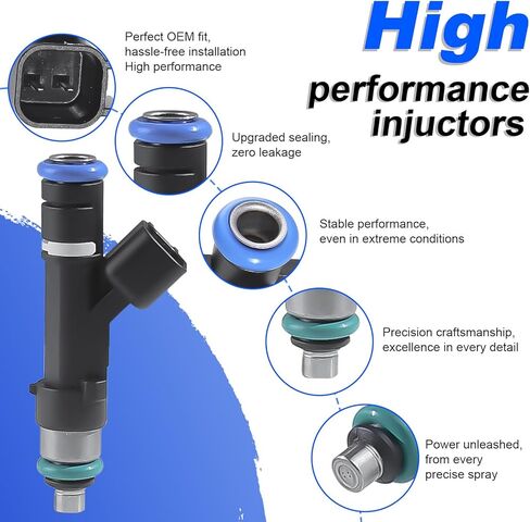 حاقن الوقود FJ999 مناسب لـ 2009-2019 Ford Escape 2.5L، لـ 2010-2012 و2018-2020 Fusion 2.5L، لـ 2014-2021 Ford Transit Connect 2.5L Gas، لـ 2011-2012 Lincoln MKZ 2.5L Hybrid Replace# 0280158162 in Kuwait