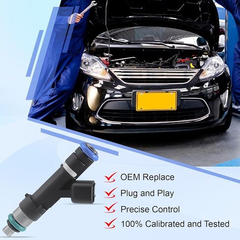 حاقن الوقود FJ999 مناسب لـ 2009-2019 Ford Escape 2.5L، لـ 2010-2012 و2018-2020 Fusion 2.5L، لـ 2014-2021 Ford Transit Connect 2.5L Gas، لـ 2011-2012 Lincoln MKZ 2.5L Hybrid Replace# 0280158162 in Kuwait