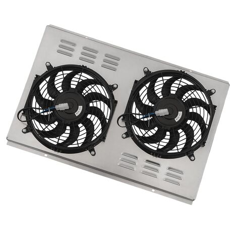 Radiator Shroud&Fans Set Compatible with 1970-1981 Pontiac Firebird Trans Am Formula Esprit Base Coupe 2-Door w/Eletric Fans Relay Wiring Harness kit in Kuwait