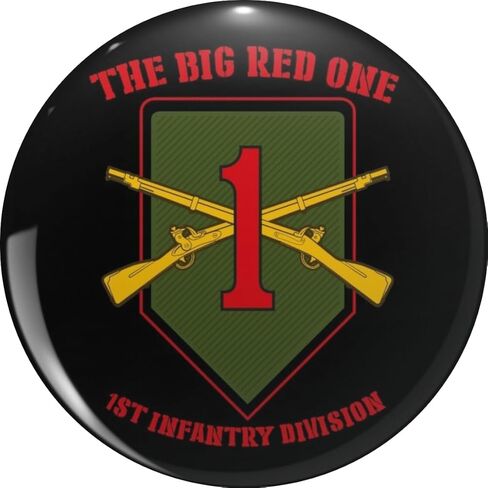 The Big Red One 1st Infantry Division Metal Lapel Hat Pin Tie Tack Pinback 0.75" in Saudi Arabia