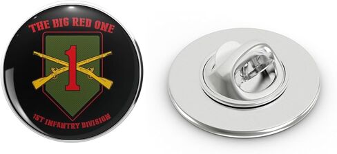 The Big Red One 1st Infantry Division Metal Lapel Hat Pin Tie Tack Pinback 0.75" in Saudi Arabia