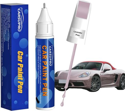 طلاء وردي اللون للسيارات، قلم لمس طلاء السيارة للخدوش العميقة، قلم إصلاح خدوش السيارة مزيل خدوش تلقائي لسهولة الاستخدام والإصلاح (وردي لافندر) in Kuwait