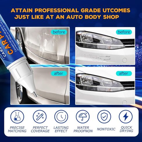 طلاء وردي اللون للسيارات، قلم لمس طلاء السيارة للخدوش العميقة، قلم إصلاح خدوش السيارة مزيل خدوش تلقائي لسهولة الاستخدام والإصلاح (وردي لافندر) in Kuwait