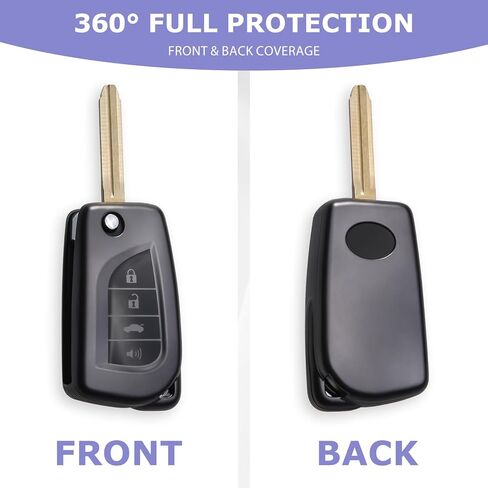 for Toyota Key Fob Cover Fits Corolla(2020-2025),Camry(2018-2024) Flipkey Case Accessories TPU Protector 4 Buttons Sliver in Saudi Arabia