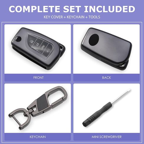 for Toyota Key Fob Cover Fits Corolla(2020-2025),Camry(2018-2024) Flipkey Case Accessories TPU Protector 4 Buttons Sliver in Saudi Arabia