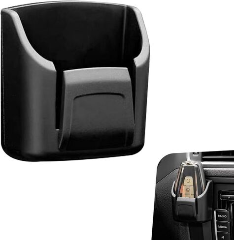 Car Key Fob Holder, Mini Key Card Organizer Box for Dashboard, Self-Adhesive Key Mount Organizers, Interior Storage Holder, Universal Gifts for Most Cars (Black) in Kuwait
