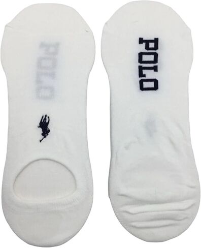 POLO RALPH LAUREN Mens No Show Liner Socks, White, Shoe Size 6-12 1/2 in Saudi Arabia