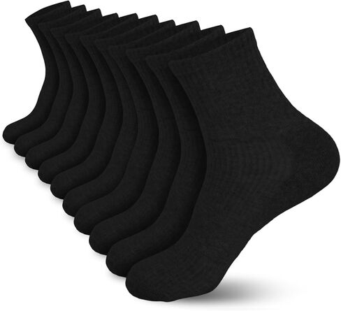 Cushioned Quarter Socks for Men, Breathable Cotton Ankle Socks with Seamless Toe, Odor Control, Arch Support in Saudi Arabia