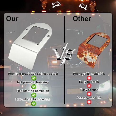 Watermelon Lights Under Glow Bracket,Stainless Steel Watermelon Light Frame Brackets Fit for Universal Truck & RVs 2Pcs/Set in Kuwait