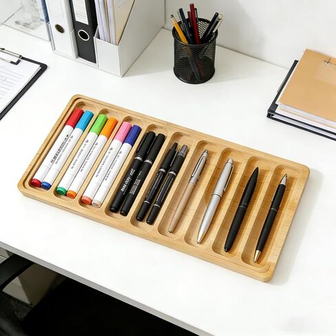 Wooden Watch Band Organizer Watch Holder for Men, 2 Pcs Works with All Apple Watch Band Holder Wood Design - 9 Slot Storage Box DIY Crafting Drawer Organizer (7.48 x 6.77 x 0.67 Inches) in Saudi Arabia