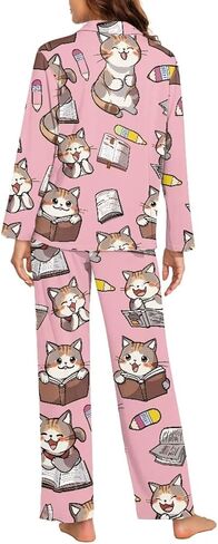 Women's Sleepwear Set 2Pcs Soft & Skin-Friendly Lounge Wear Animal Floral Pattern Leisure Style Print in Saudi Arabia