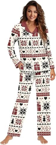 Women's Sleepwear Set 2Pcs Soft & Skin-Friendly Lounge Wear Animal Floral Pattern Leisure Style Print in Saudi Arabia