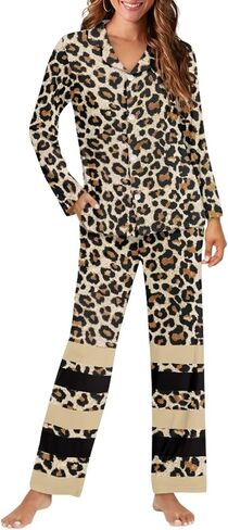 Women's Sleepwear Set 2Pcs Soft & Skin-Friendly Lounge Wear Animal Floral Pattern Leisure Style Print in Saudi Arabia