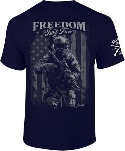Patriot Pride Mens Graphic T-Shirt - Freedom Isn't Free American Flag, Solider in Saudi Arabia