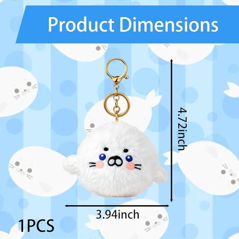 Seal Keychain, Animal Key Chain, Cute Bag Charm Accessory for People, Ocean Theme Animal Lovers Gift for Birthday and Holiday Decorations in Kuwait