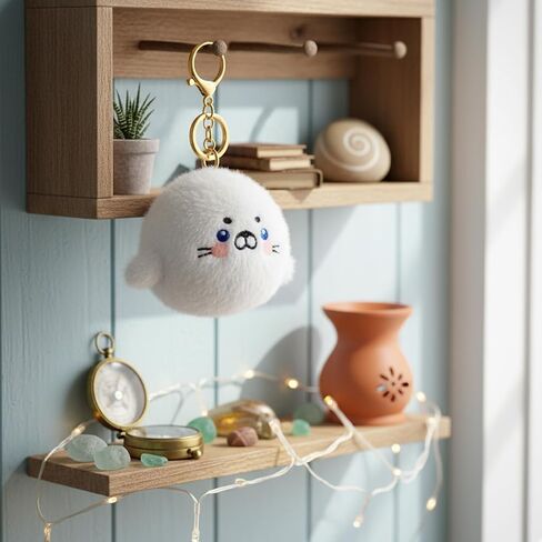 Seal Keychain, Animal Key Chain, Cute Bag Charm Accessory for People, Ocean Theme Animal Lovers Gift for Birthday and Holiday Decorations in Kuwait