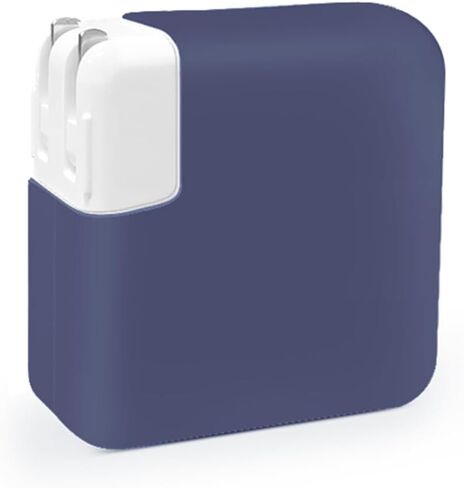 30W/35W Soft Silicone Charger Protective Case - Compatible with MacBook Air 15/13 inch (M2 A2941 2023, A2681 2022; M1 A2337 A2179 2020; A1932 2019/2018) - Power Adapter Sleeve,Navy Blue in Saudi Arabia