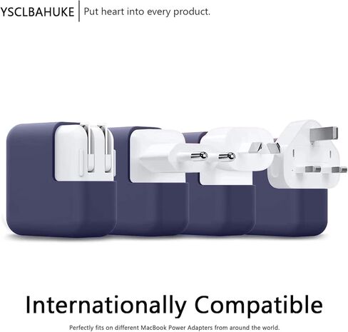 30W/35W Soft Silicone Charger Protective Case - Compatible with MacBook Air 15/13 inch (M2 A2941 2023, A2681 2022; M1 A2337 A2179 2020; A1932 2019/2018) - Power Adapter Sleeve,Navy Blue in Saudi Arabia