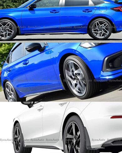 يناسب 2022+ Honda Civic Sedan Direct FIT Black 4PCS MUD Flap Splash Guard Set in Saudi Arabia