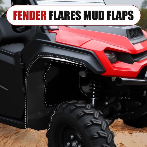 Fender Flares Mud Flaps for Honda Pioneer 1000-5, Front Extended Mud Guards UTV Wider Fender Extensions for Honda Pioneer 1000 5 2016-2025 Accessories, 2PCS in Saudi Arabia