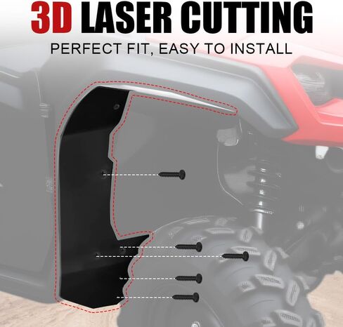 Fender Flares Mud Flaps for Honda Pioneer 1000-5, Front Extended Mud Guards UTV Wider Fender Extensions for Honda Pioneer 1000 5 2016-2025 Accessories, 2PCS in Saudi Arabia