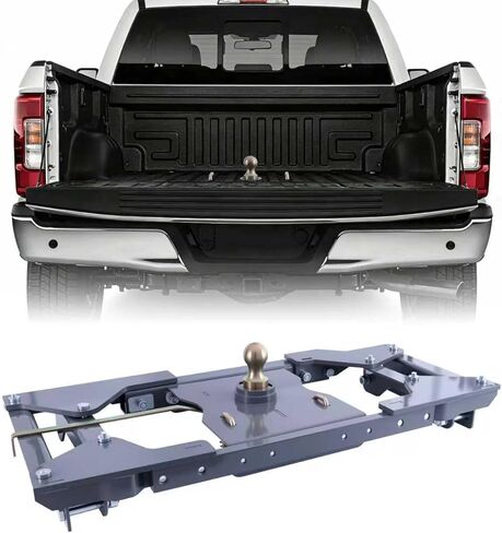 طقم وصلة ربط المقطورة Gooseneck كرة قابلة للطي GNRK1116 متوافقة مع شاحنات Ford F250 وF350 2017-2022 و2017-2022 Ford F450 مع سرير مثبت في المصنع، 30.000 رطل GTW، كرة 2-5/16 بوصة in Kuwait
