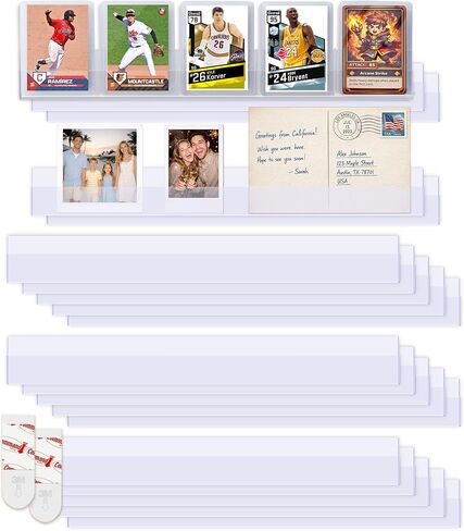 20-Pack PET Baseball Card Display Case - Hold Up to 120 Cards Wall Mount - Sleeved Card and Toploader Display - Trading Card Display Rack - Sport Card Card Holder Wall Display in Kuwait