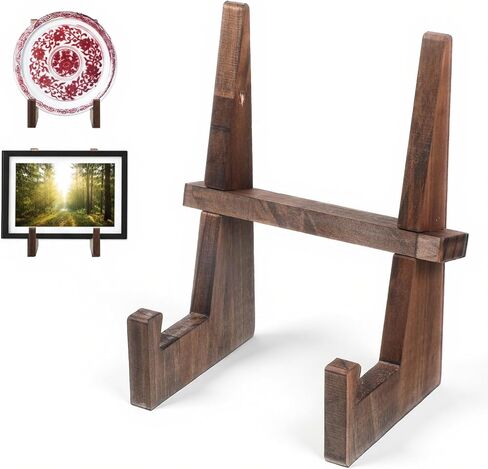 Wooden Plate Stands, 8.8 Inch Wood Plate Display Stands Decorative Picture Frame Holder Stand Table Top Easels for Book Dish Photo Plaque Platter in Saudi Arabia