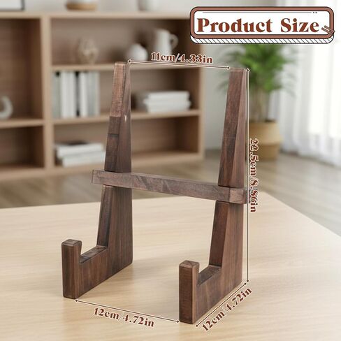 Wooden Plate Stands, 8.8 Inch Wood Plate Display Stands Decorative Picture Frame Holder Stand Table Top Easels for Book Dish Photo Plaque Platter in Saudi Arabia