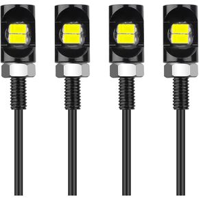 Linkstyle 4 قطع ضوء لوحة ترخيص LED، مصباح علامة 12 فولت 8000 كيلو مع مسامير ومسامير، مقاوم للماء، لسيارة دراجة نارية شاحنة RV ATV in Kuwait