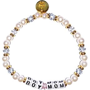 Boy Mom, Auntie, Grandma, Girl Mama Bracelet - Mother’s Day Gift for Women, Elastic Stretch Acrylic Crystal Beaded Jewelry, Daily Wear Meaningful Bond Bracelet Fits 7.16" Wrist in Kuwait