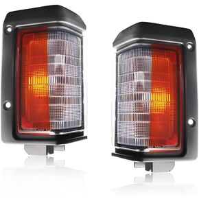 Parking Corner Side Marker Light Housing Compatible with 1988-1995 Nissan Pathfinder 1988-1989 D21, [DOT Certified] Turn Signal Marker Light Cover [No Bulbs], 2 PCS, Amber Lens in Kuwait