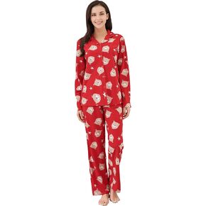 ريتشي هاوس طقم بيجامة نسائي من قطعتين فلانيلة مطبوعة مقاس S-XL RHW2774 in Kuwait