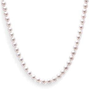 14K White or Yellow Gold 8.0x8.5mm Akoya Pearl Strand Necklace in Kuwait