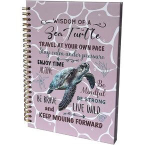 Cute Notebooks Journal For Women - Sea Turtle Dairy Funny Hardcover College Ruled Lined,5.8"X8.3",Pretty Spiral Meeting Notebook,Gifts For Sea Turtles Lover Men Friends On Birthday Christmas Mothers Day (Green) in Saudi Arabia