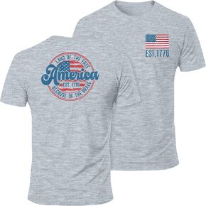 تي شيرت الرابع من يوليو للرجال: قمصان علم الولايات المتحدة الأمريكية، قميص وطني، قميص نحن الشعب 1776، قميص صيفي غير رسمي in Kuwait