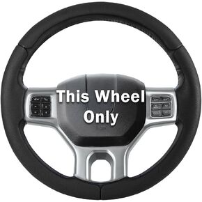 Steering Wheel Cover for Ram 1500, Car Steering Wheel Cover for Dodge Ram 1500 (2012-2018) 1500 Classic(2019-2023) 2500(2012-2018) 3500(2012-2018) 5500(2012-2018), Perforated Black in Kuwait