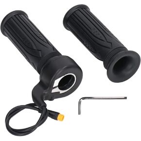 FnSkazici 20X Full Twist Throttle for Electric Bike (Right), 24V-72V Ebike Accelerator with 3 Pin Waterproof WP Plug, Fits 22.2mm Handlebar (Includes Left Grip & Hex Screwdriver) in Saudi Arabia