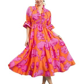 Easel Abstract Animal Print A-Line Dress in Kuwait