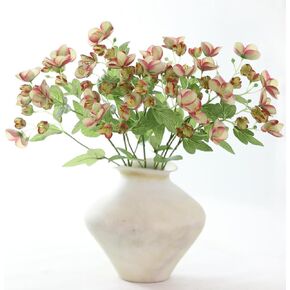 3 قطع من زهور الحرير الاصطناعية Helloborus الجذعية 21.6 بوصة وهمية Hellebore Eranthis لباقات الزفاف المركزية DIY الأزهار ديكور المنزل والمكتب (أرجواني) in Kuwait