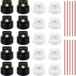 Spray Paint Caps Nozzle Tips for Female Valve Cans, Thin & Wide Lines Spray Nozzles, Replacement Paint Caps Pack of 20 in Kuwait