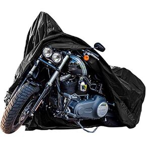New Generation Motorcycle Cover ! XYZCTEM All Weather Black XXXL Large-Waterproof Outdoor Protects Fits up to 118 inch for Harley Davidson, Honda, Suzuki, Yamaha and More in Kuwait