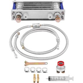 مجموعة نظام تبريد مبرد زيت محرك الدراجة النارية لمحرك GY6، قوة التبريد السريع، أسود متين 65 مل in Kuwait