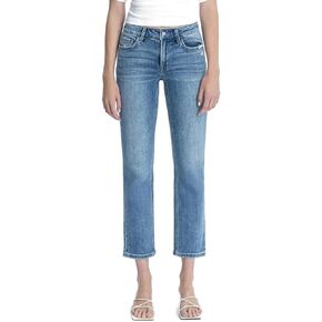 VERVET Jeans Women Comfort Mid Rise Ankle Slim Straight Jeans in Saudi Arabia