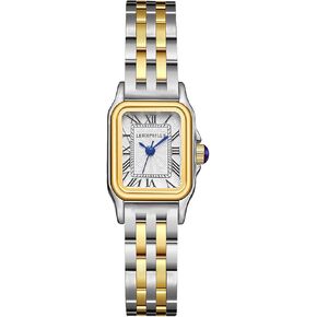 Small Gold Watches for Women with Vintage Rectangular Case, Classic Roman Dial,Stainless Steel Band Water Resistant in Saudi Arabia